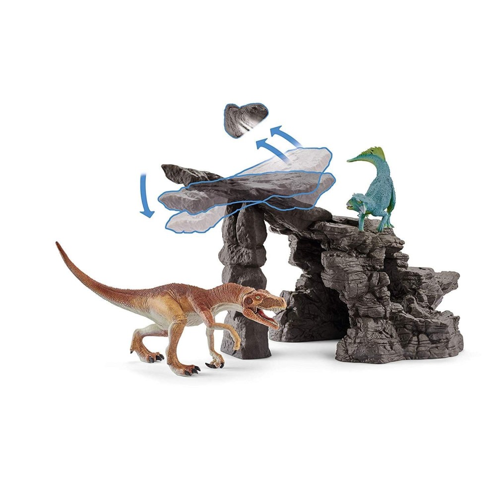 Dinosaur set with cave