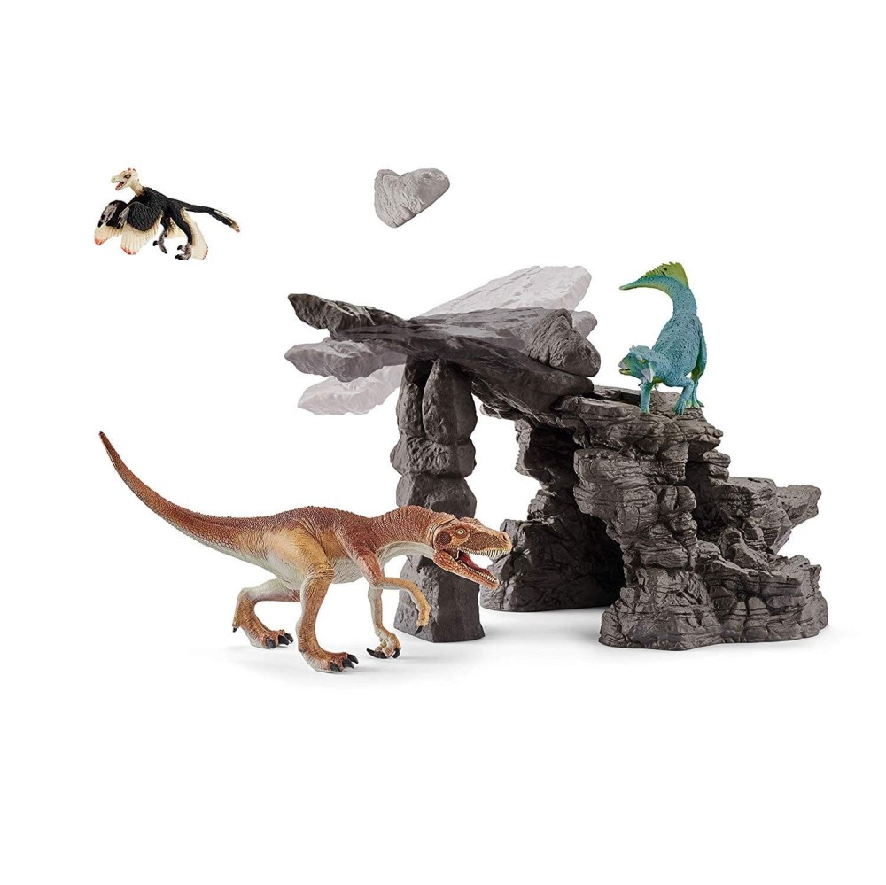 Dinosaur set with cave