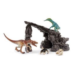 Dinosaur set with cave