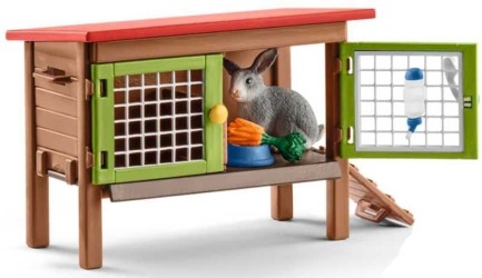 Rabbit hutch with Rabbits